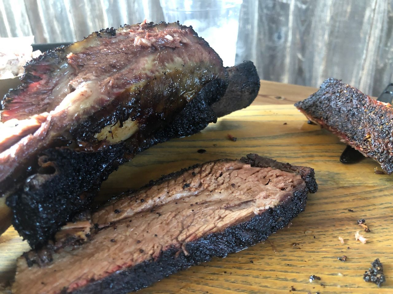 Brisket is served at Road Texas Barbecue. (Bryan Boes/Spectrum News)