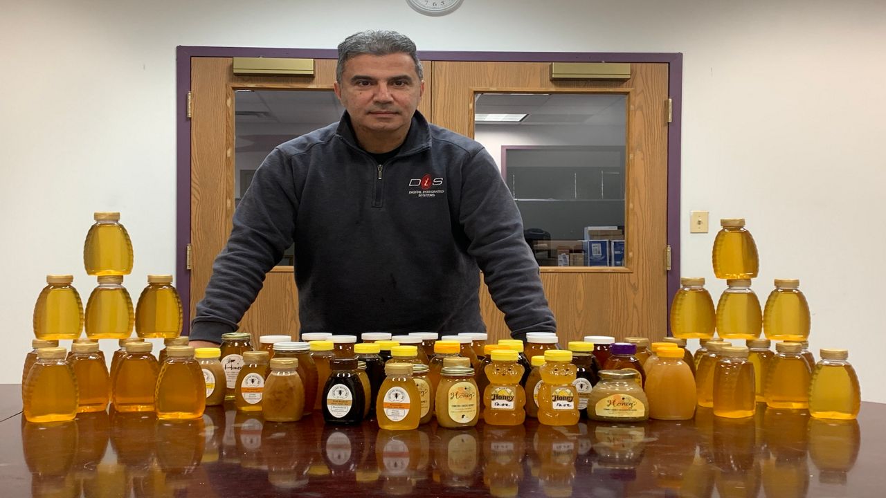 The association donated 100 pounds of honey to the Akron-Canton Regional Foodbank