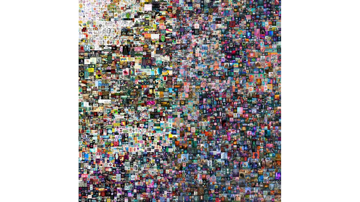 Beeple's digital collage “Everydays: The First 5,000 Days" (Christie's via AP)