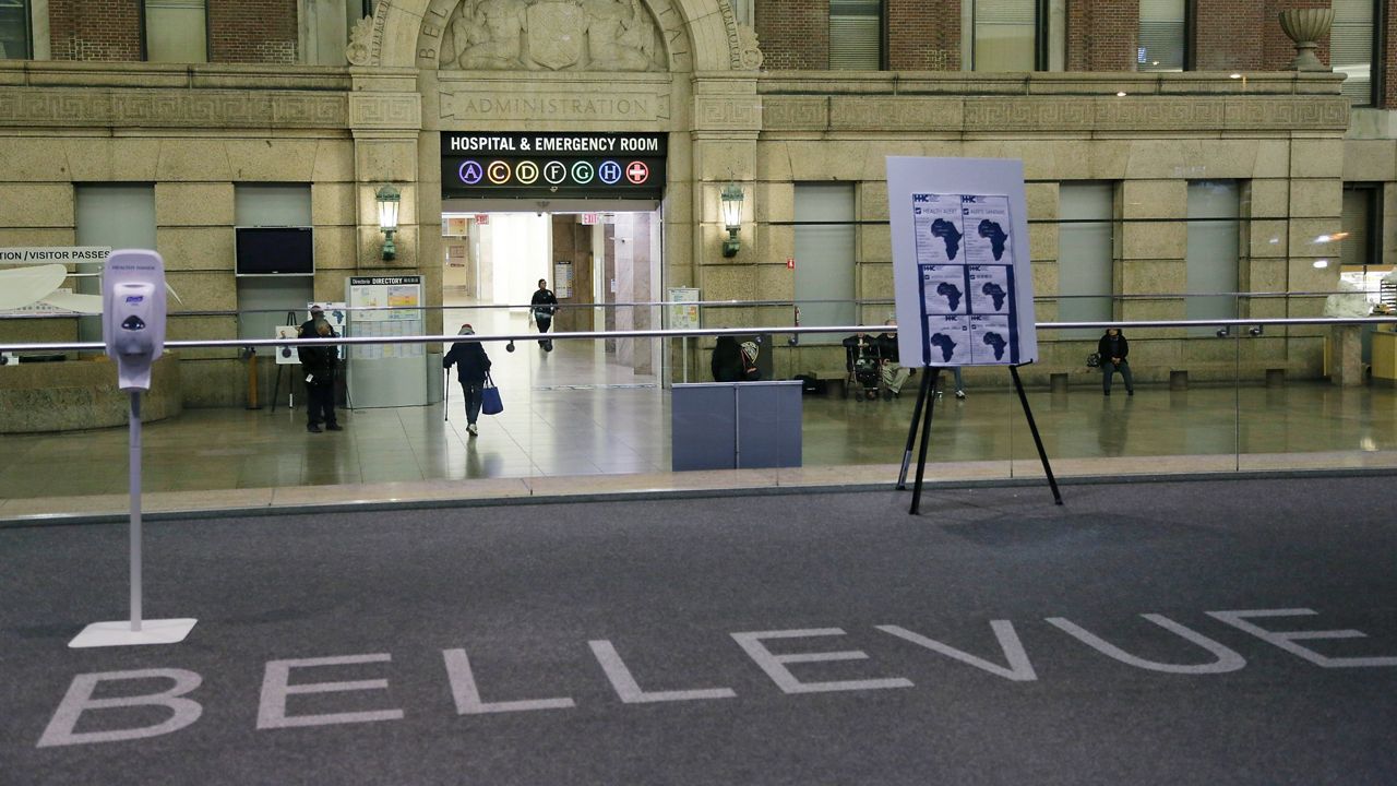 Bellevue Hospital's lobby. (AP Photo/Mark Lennihan)