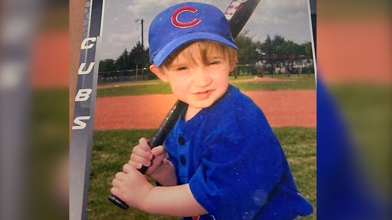 This is Benjamin as a baseball player for his local team before he was diagnosed with medulloblastoma at 5 years old. (Courtesy: Family of Benjamin Landrey)