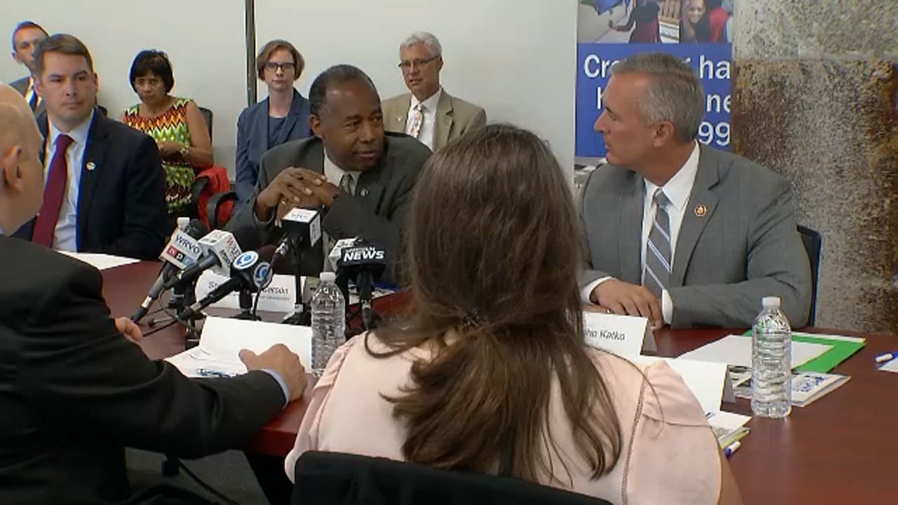 The U.S. Secretary of Department of Housing and Urban Development, Ben Carson, met with local leaders in Syracuse to discuss lead problem.