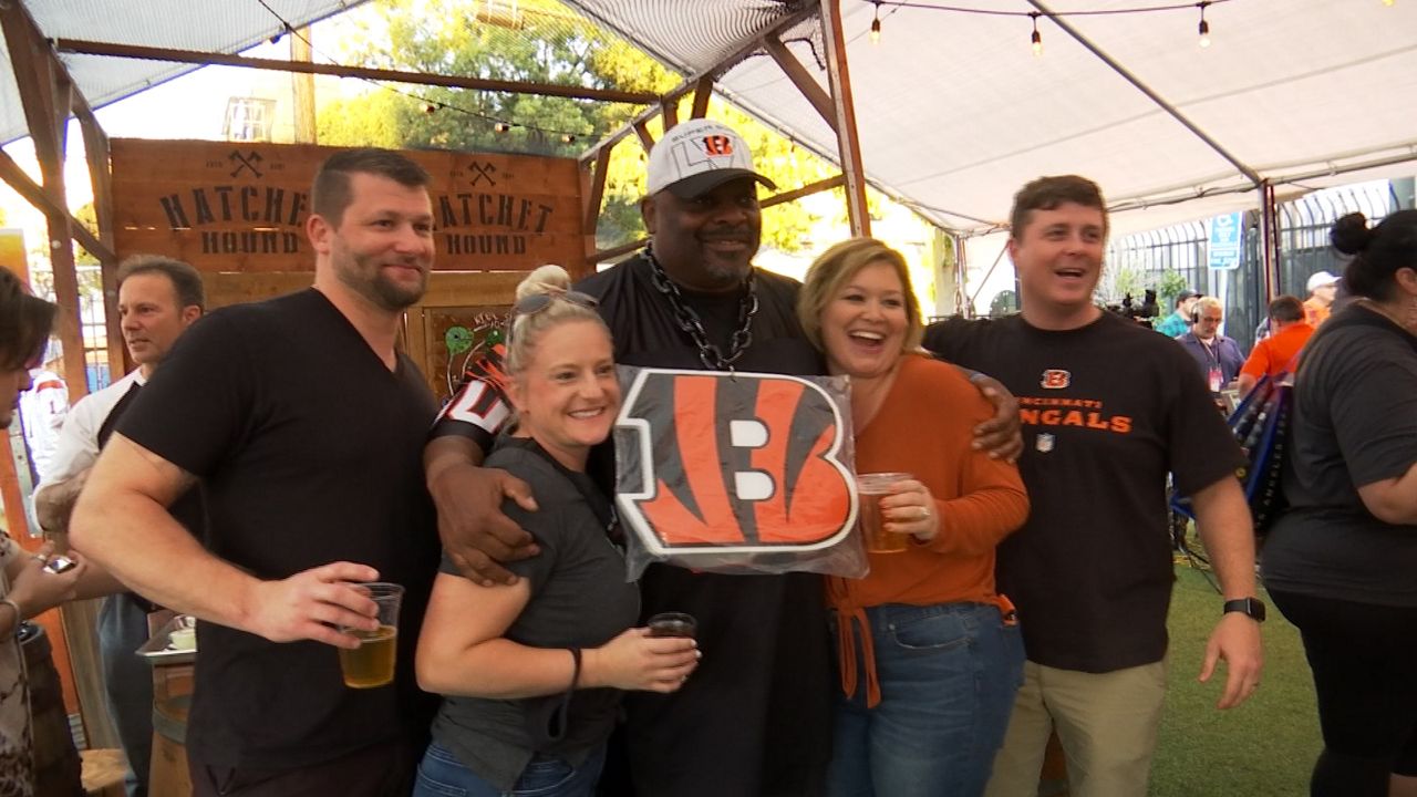 Bengals fans tailgate before Buccaneers game, Oct. 28