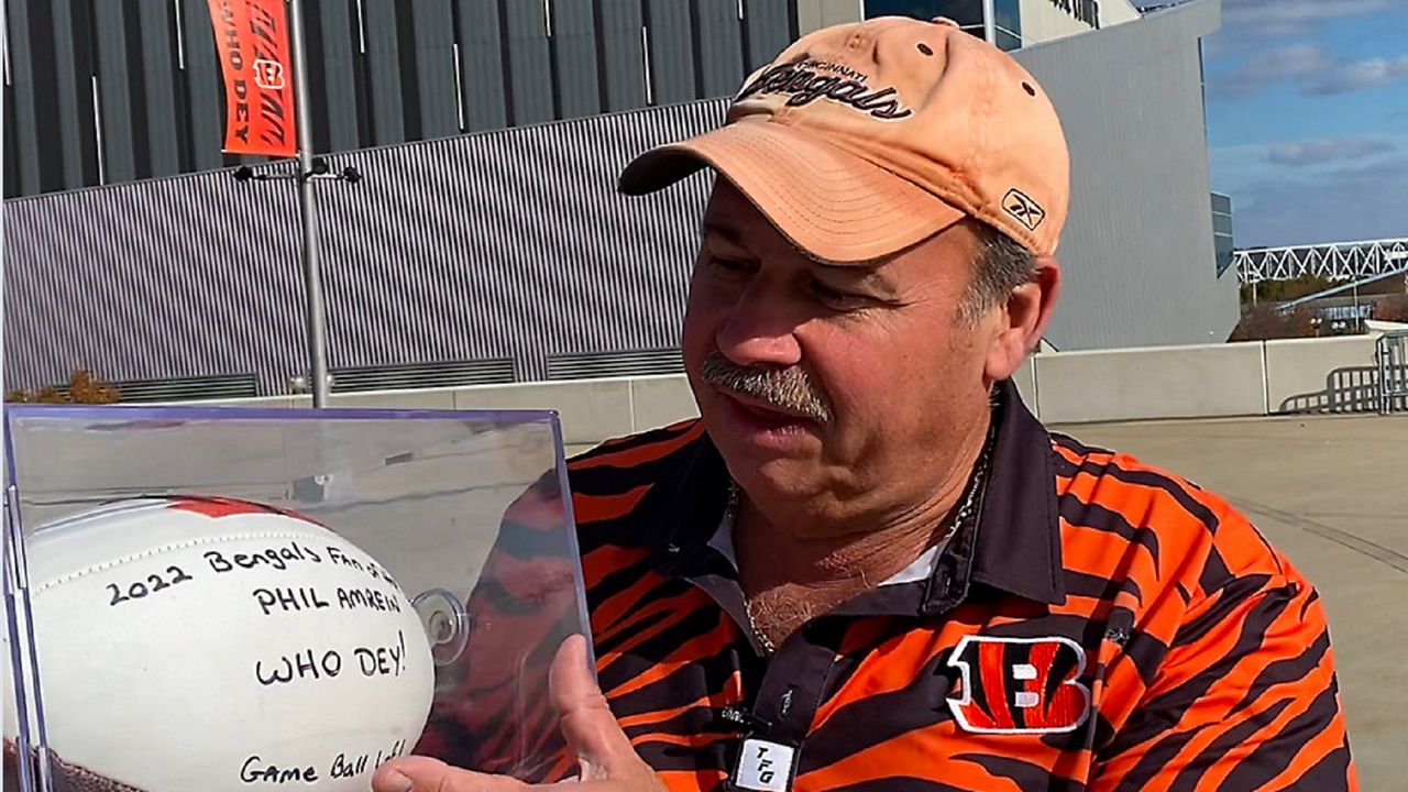 Superfan sports massive collection of Bengals memorabilia