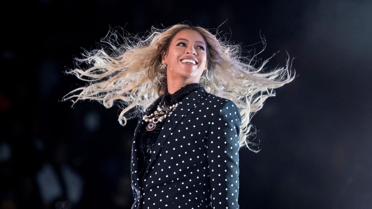 Beyonce performs at a Get Out the Vote concert for Democratic presidential candidate Hillary Clinton at the Wolstein Center in Cleveland, Ohio, Nov. 4, 2016. (AP Photo/Andrew Harnik, File)