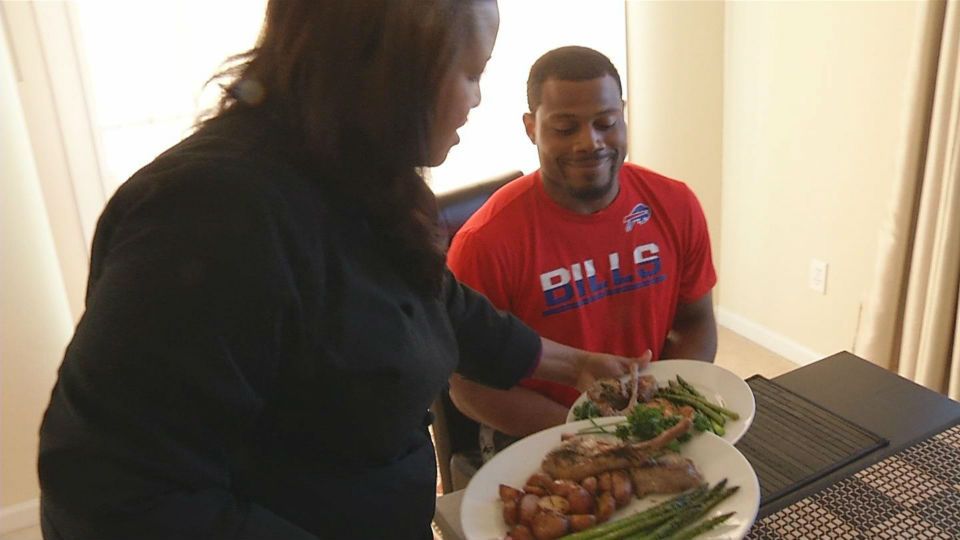 Preston Brown powered by pro in his home kitchen