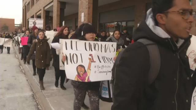 'UB Stands For All' as Students March In Opposition To Trump Administration