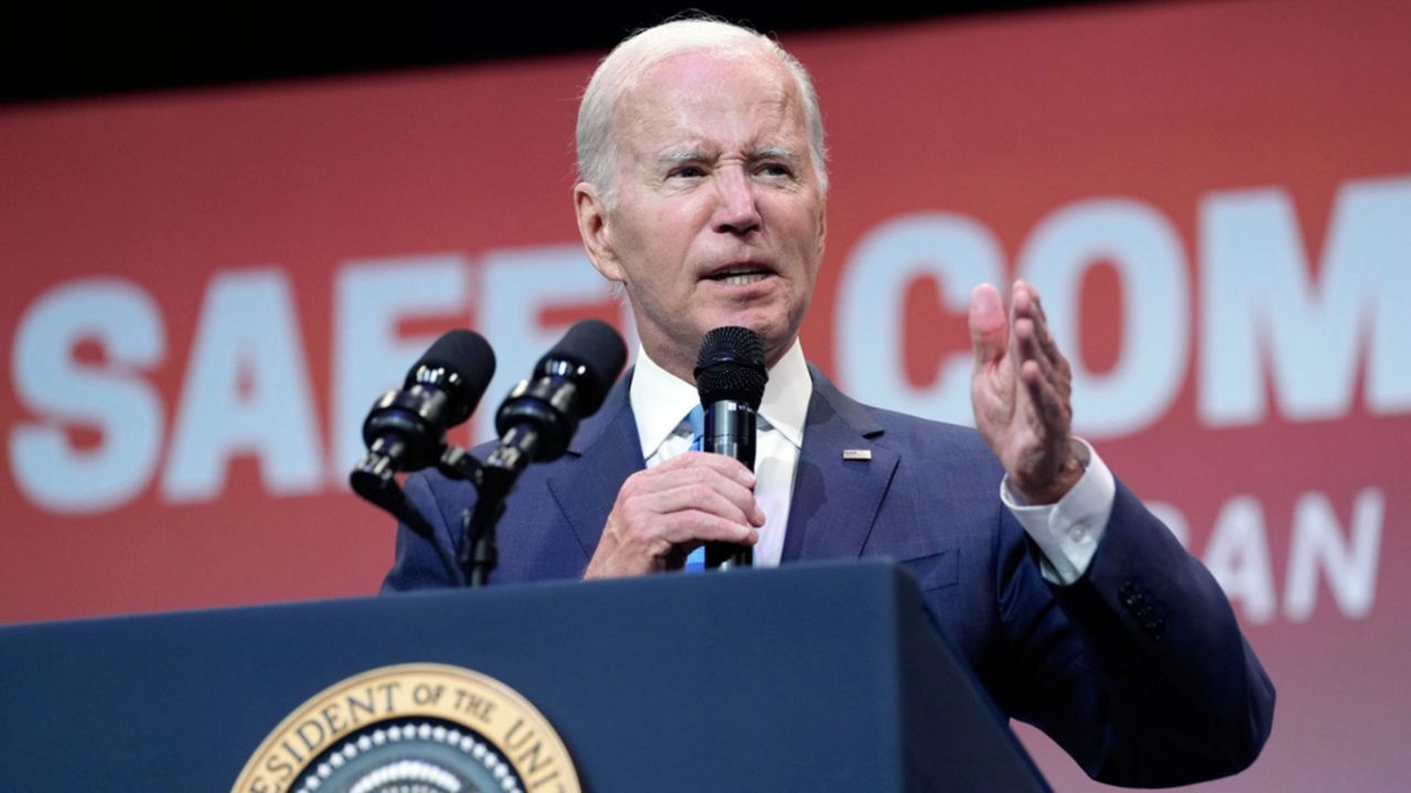 President Joe Biden speaks at the National Safer Communities Summit at the University of Hartford in West Hartford on Friday, June 16, 2023.