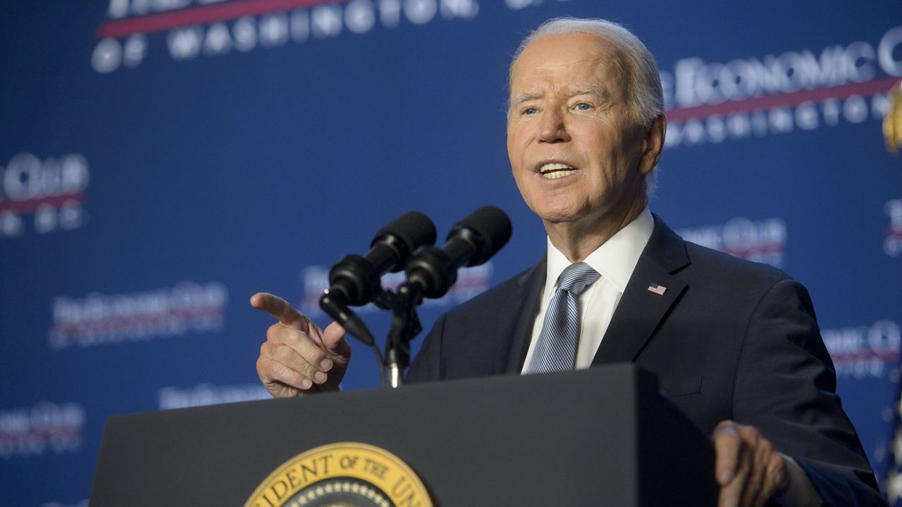 President Joe Biden delivers remarks at the Economic Club of Washington, Wednesday, Sept. 18, 2024, in Washington. (AP Photo/Rod Lamkey, Jr.)