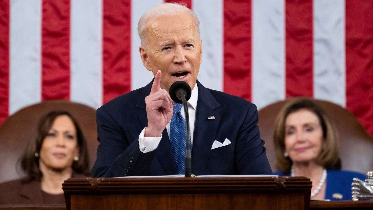 President Joe Biden on Tuesday night delivers his first State of the Union address to a joint session of Congress at the Capitol. (Saul Loeb/Pool via AP)
