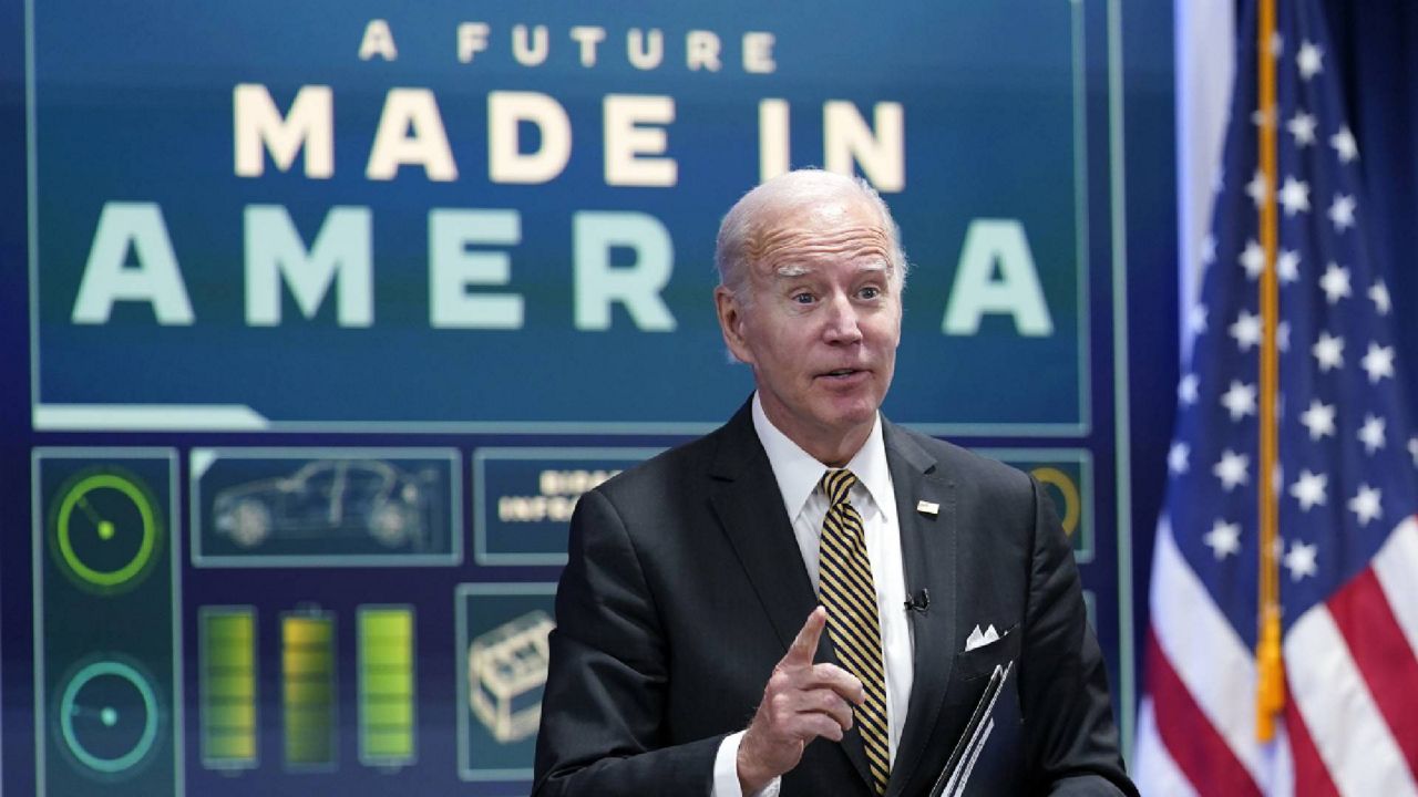 President Joe Biden speaks to reporters after an event about infrastructure in the South Court Auditorium on the White House complex in Washington, Wednesday, Oct. 19, 2022. (AP Photo/Susan Walsh)