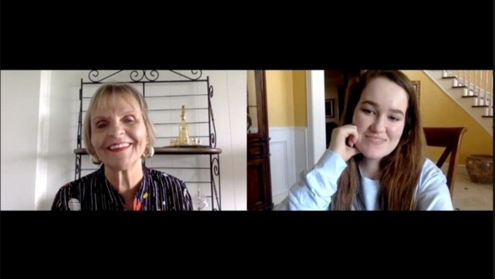 Carol Marak, left, and Avery Gann chat online in this image from June 2020. (Matthew Mershon/Spectrum News)