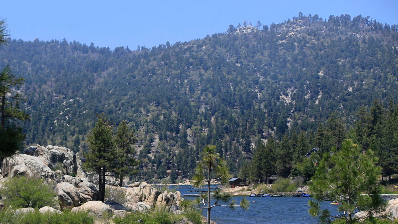 Pictured here is the mountain destination of Big Bear Lake, Calif., on May 22, 2020. (AP Photo/Damian Dovarganes)
