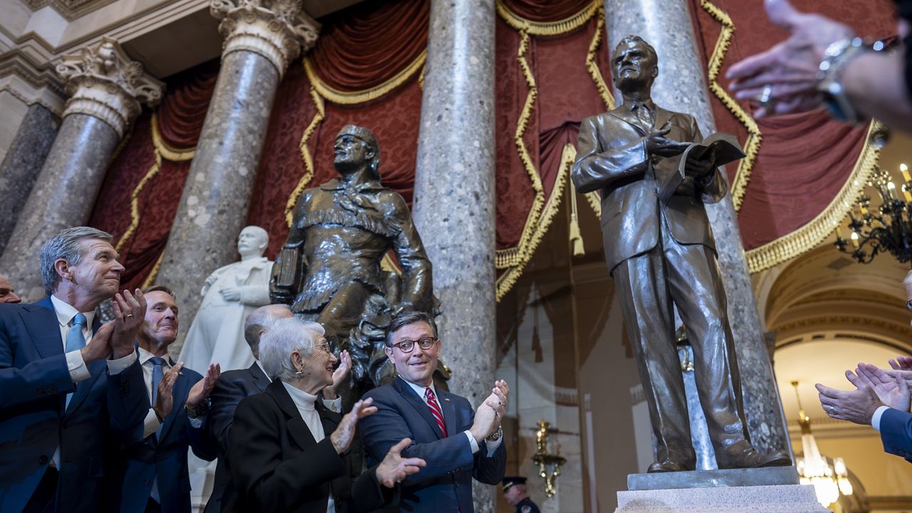 The Rev. Billy Graham is honored with statue at U.S. Capitol