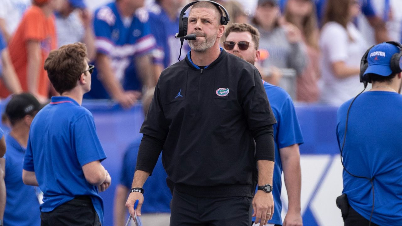 After a 5-7 season, Florida coach Billy Napier is looking for ways to improve his team, and he started by firing 2 defensive assistants. (AP Photo/Michelle Haas Hutchins) 