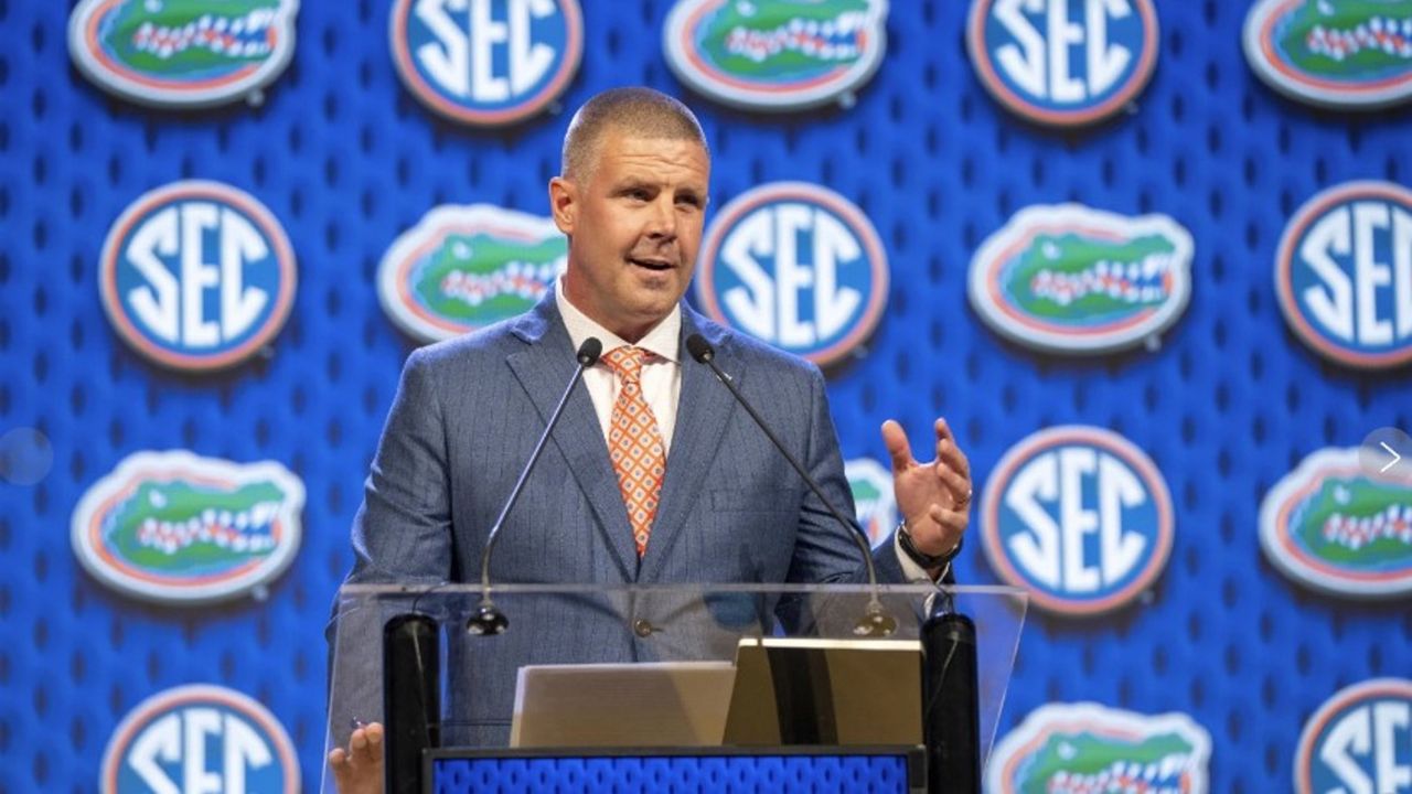 Florida football coach Billy Napier says he is hoping changes made in the offseason will translate into everyone in the program taking pride in helping the Gators be more successful this year. (AP Photo/Jeffrey McWhorter)