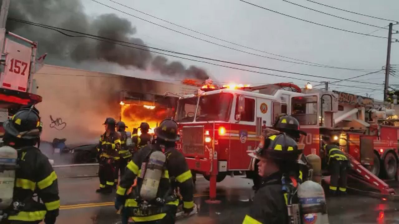 Firefighters battle twoalarm blaze at East Flatbush car wash