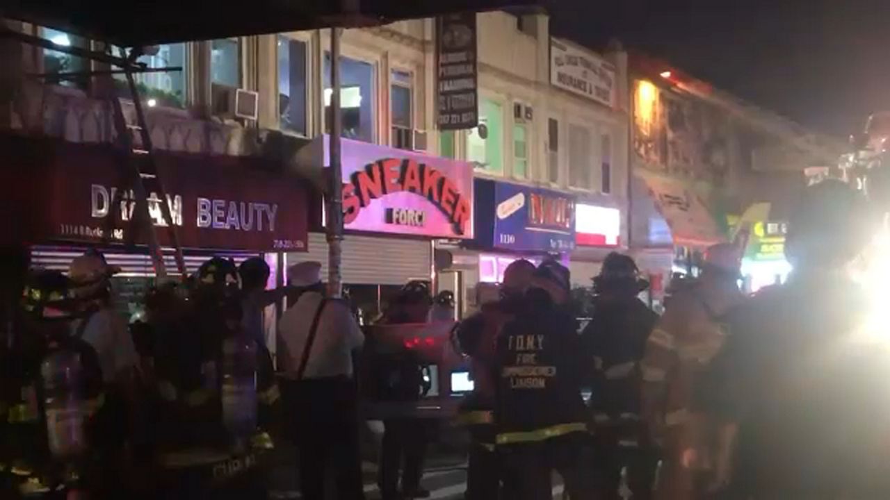 Brooklyn commercial strip fire