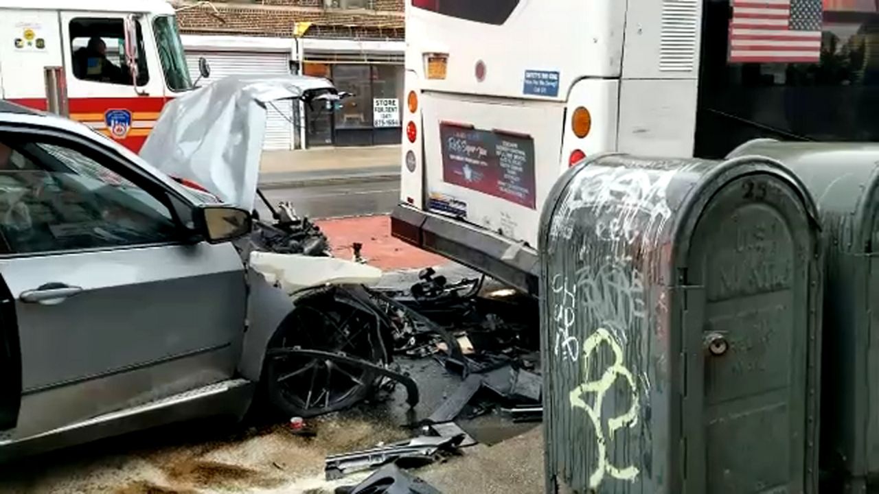 MTA bus car crash Prospect-Lefferts Gardens