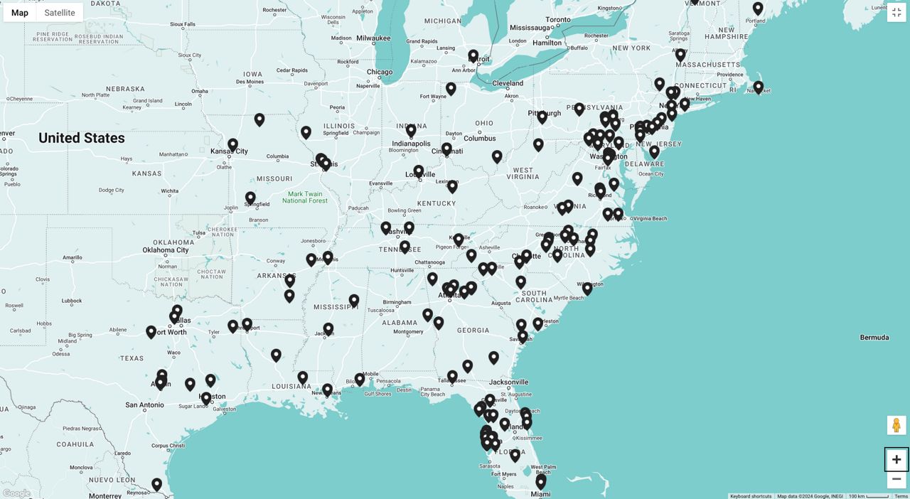 Black Cemetery Network Map (Courtesy: blackcemeterynetwork.org)