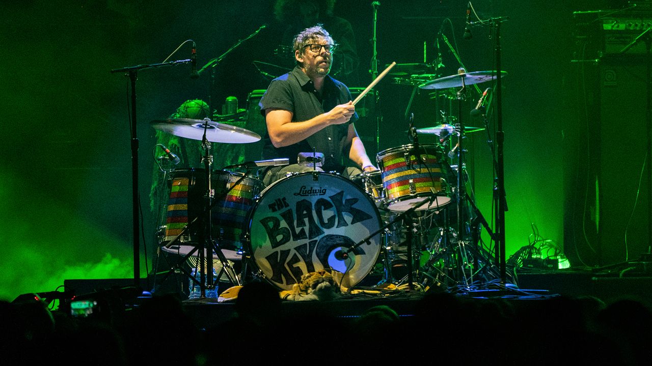 Patrick Carney of The Black Keys performs at at 6th Annual VetsAid Concert at Nationwide Arena on Sunday, Nov. 13, 2022, in Columbus, Ohio. (Photo by Amy Harris/Invision/AP)