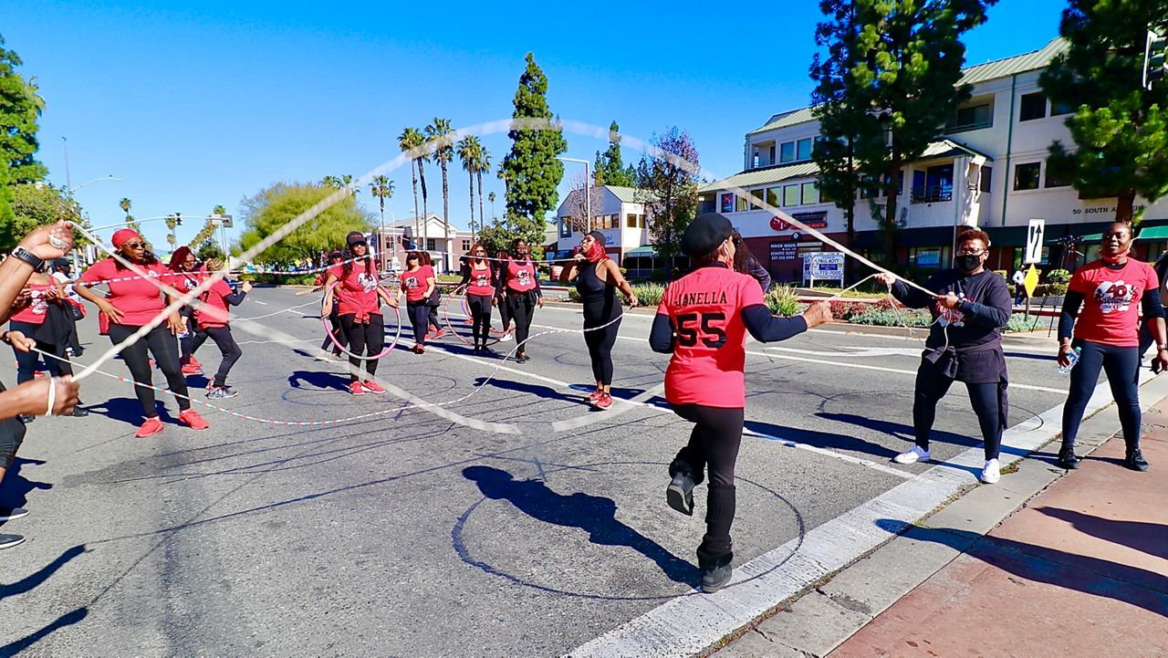 Double dutch squads jump rope during last year's Black History Parade and Unity Festival in Anaheim. (Photo courtesy of Anaheim)