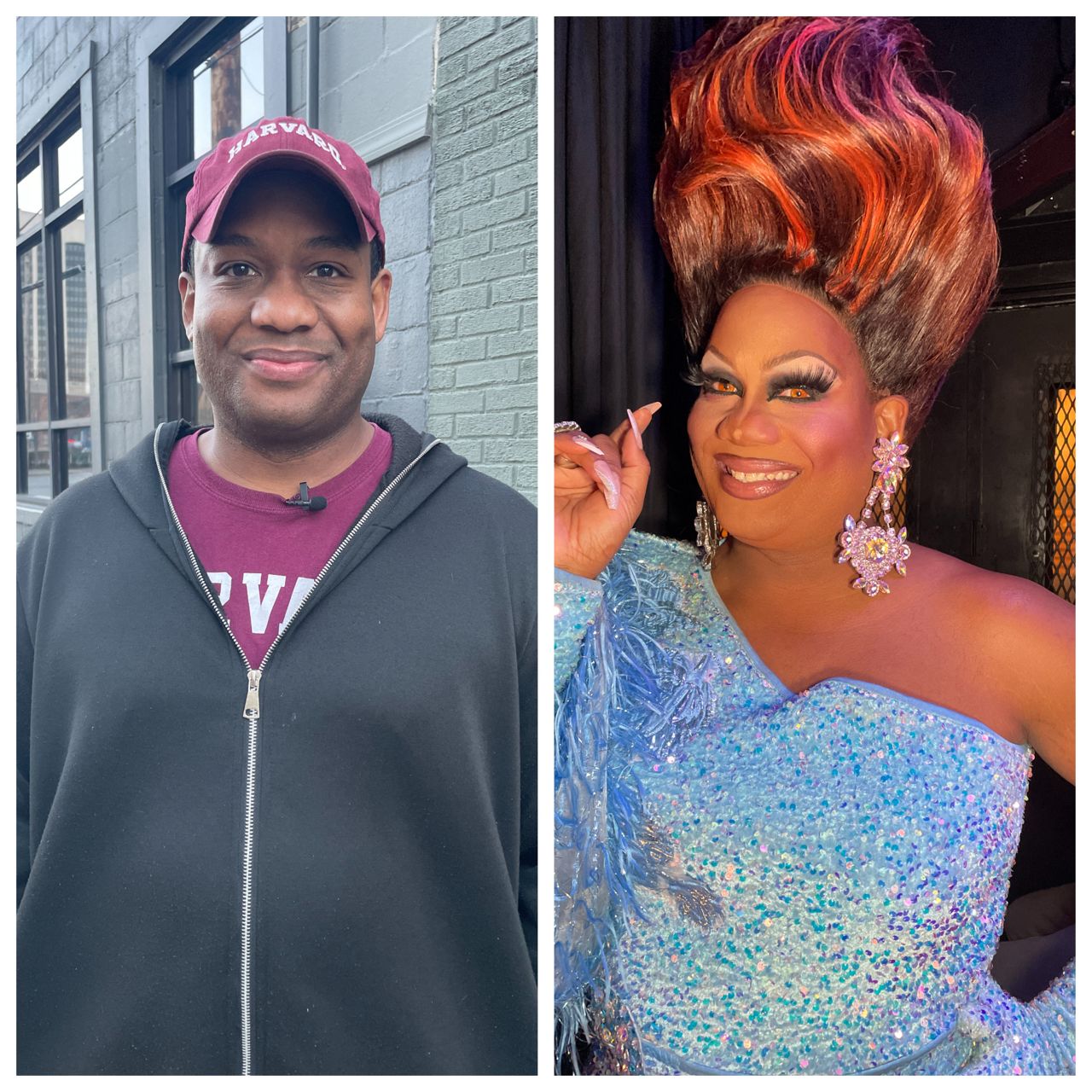 drag queen before and after