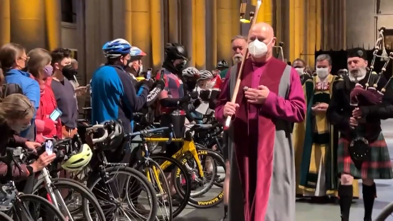 Manhattan church celebrates annual bicycle blessing