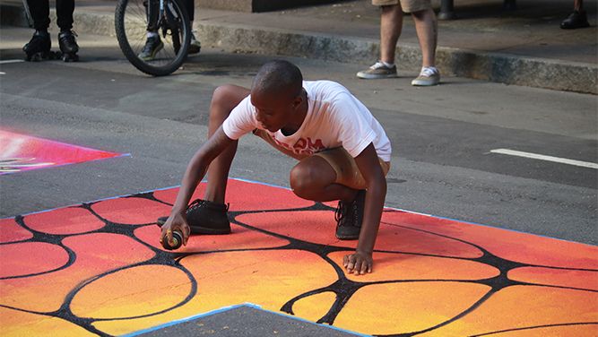 mural in uptown to say Black Lives Matter