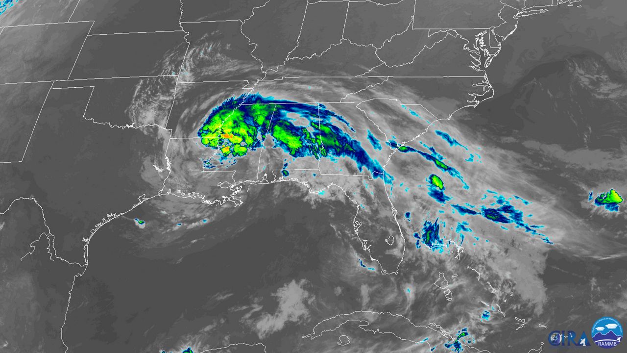 Cristobal weakens to a Tropical Depression after making landfall (NOAA)