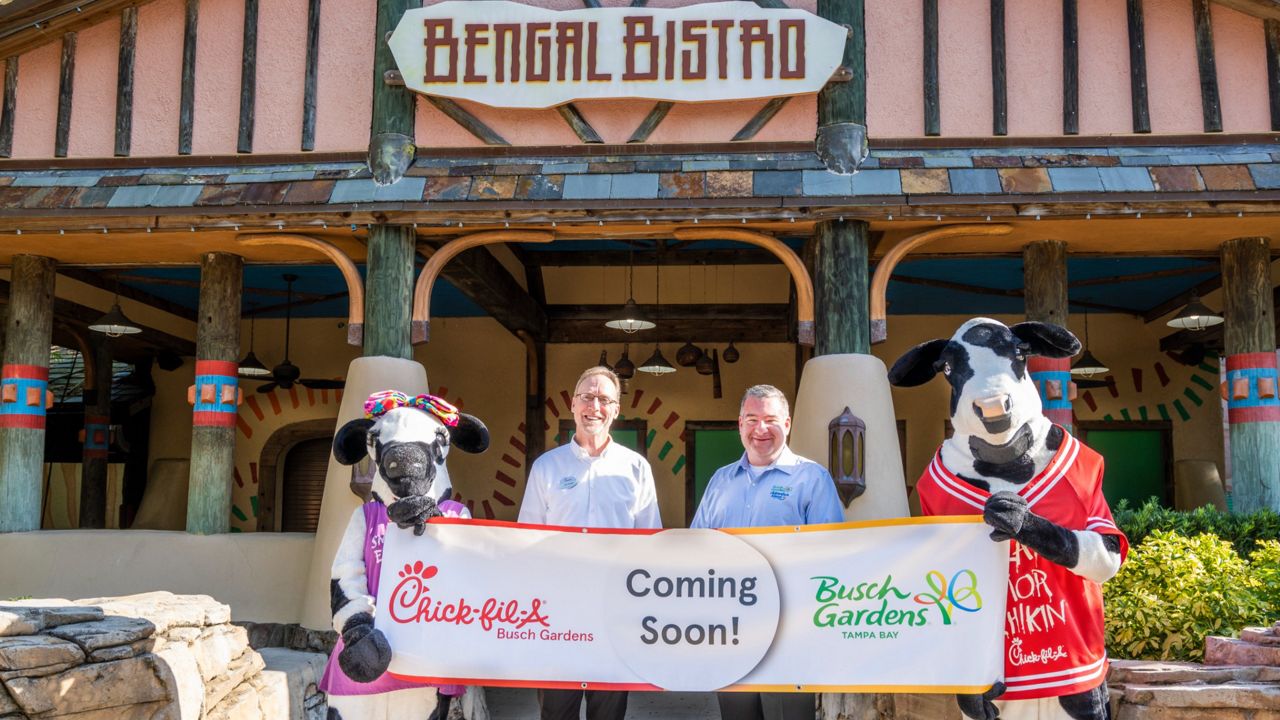 Chick-fil-A will open a location at Busch Gardens Tampa Bay this fall. (Busch Gardens)