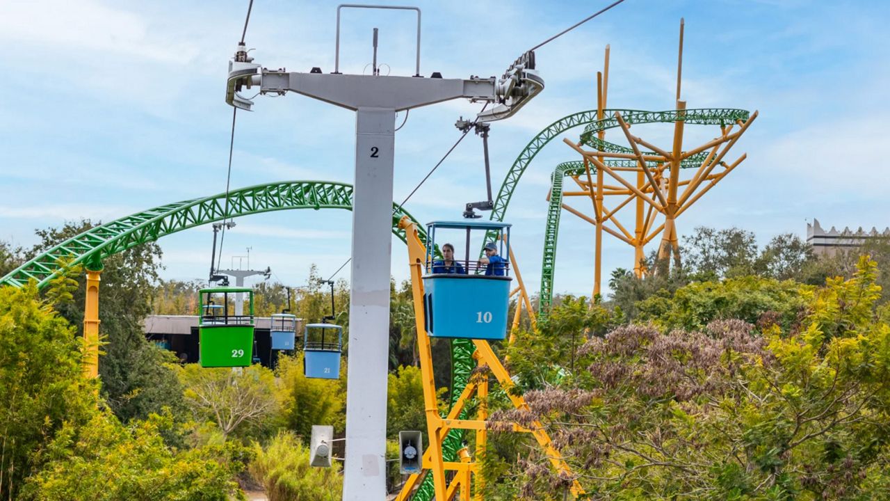 Busch Gardens Tampa Bay reopened SkyRide, its cable-car attraction, on Feb. 2 after a multi-year closure. (Photo: Busch Gardens Tampa Bay)