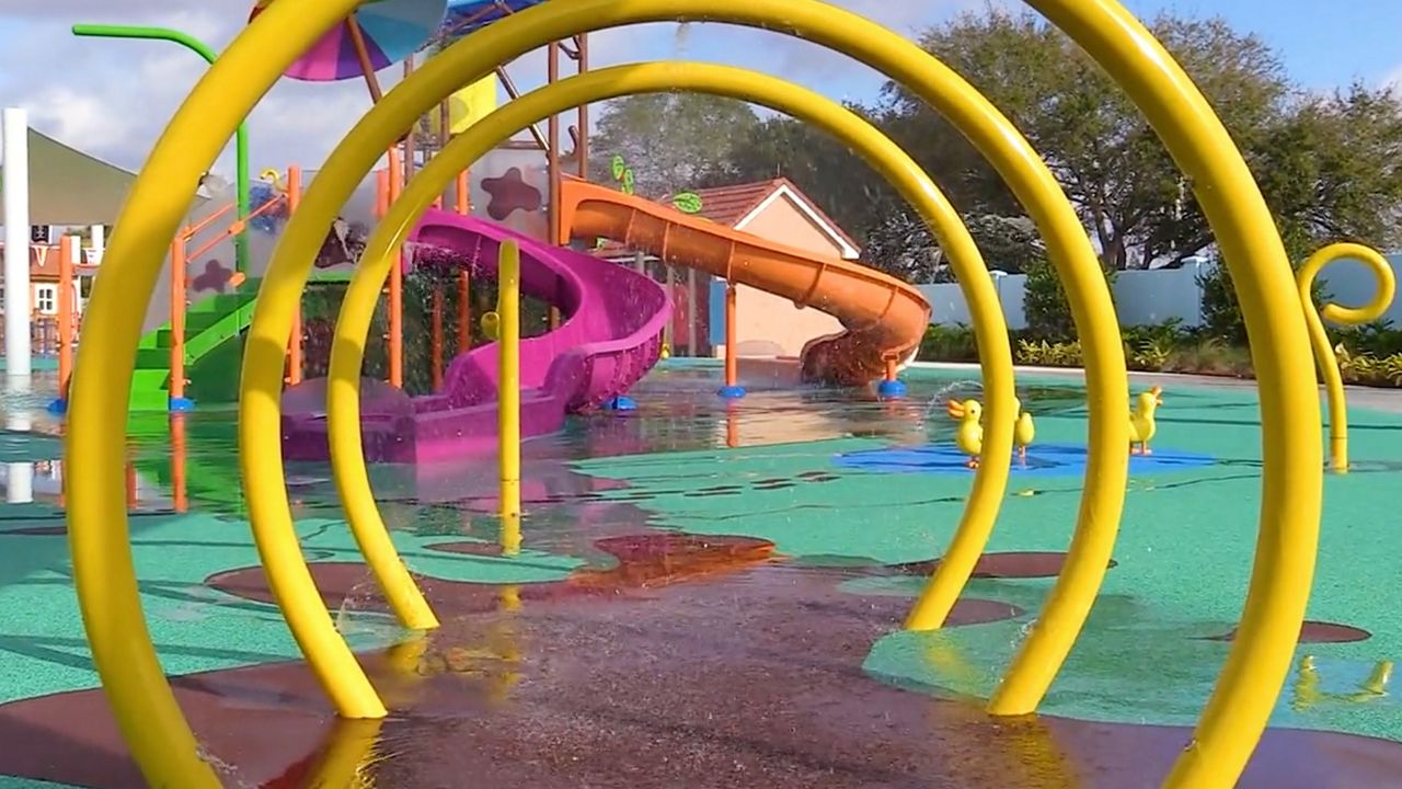 The Muddy Puddles splash pad at the upcoming Peppa Pig Theme Park. (Photo courtesy: Peppa Pig Theme Park)