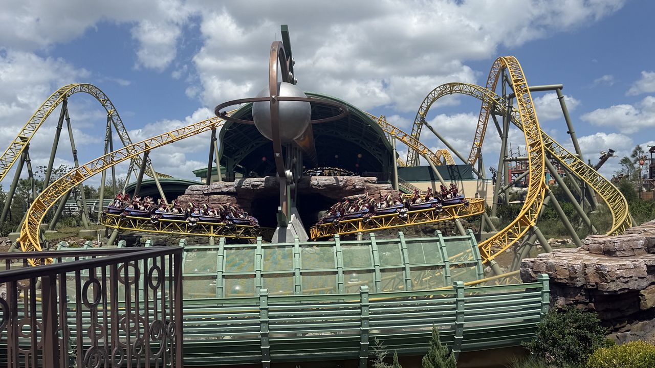 Stardust Racers in Celestial Park at Universal Orlando's new Epic Universe theme park. (Spectrum News)