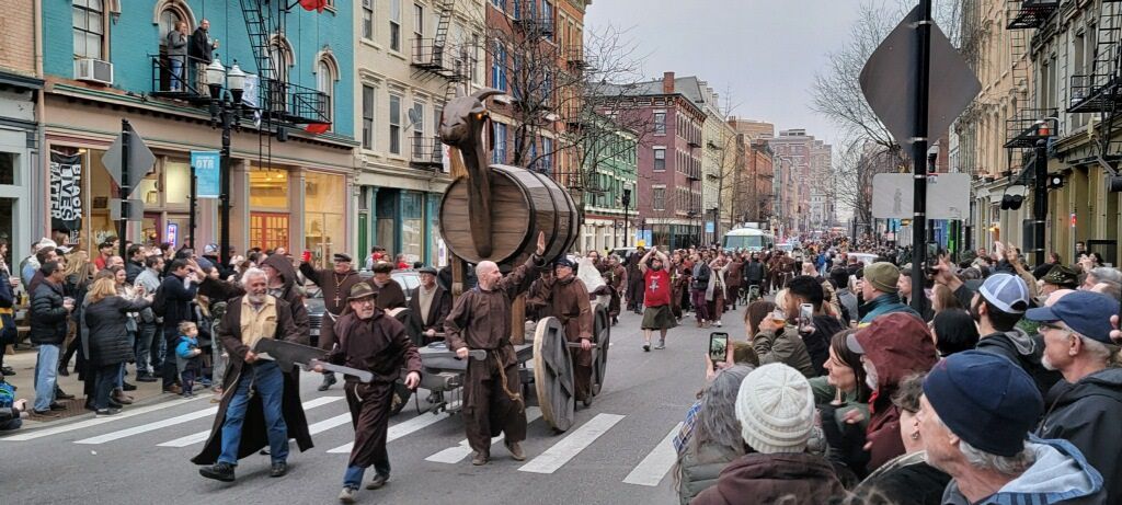 Droves of people line Main Street every year for the Bockfest parade. (Photo courtesy of Jack Holland)