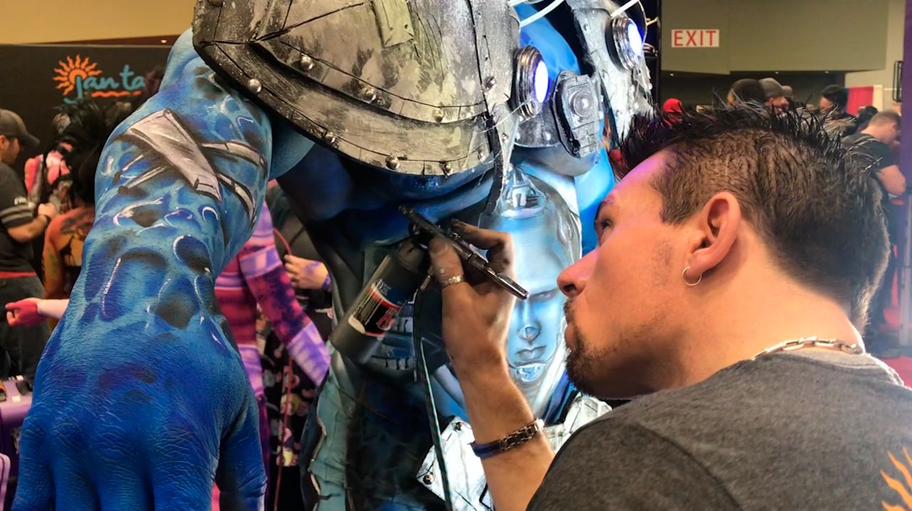 Body Painters Turn Fitness Models into Works of Art