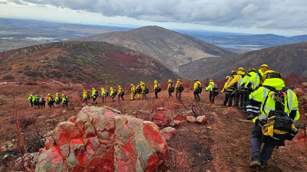 (Photo courtesy of Cal Fire/San Diego County Fire on X)