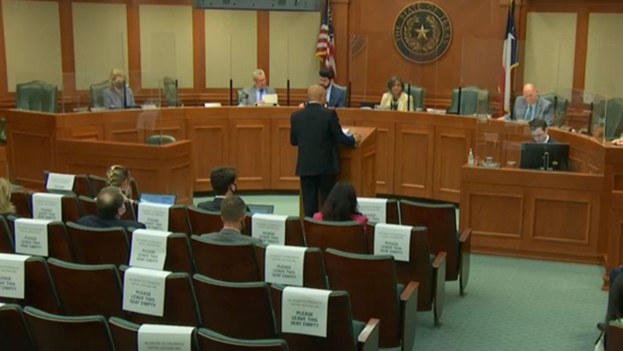 Rep. Carl Sherman presents House Bill 929, Bo's Law, before the Homeland Security and Public Safety Committee hearing at the state's capitol. (Photo Source: Texas House of Representatives)