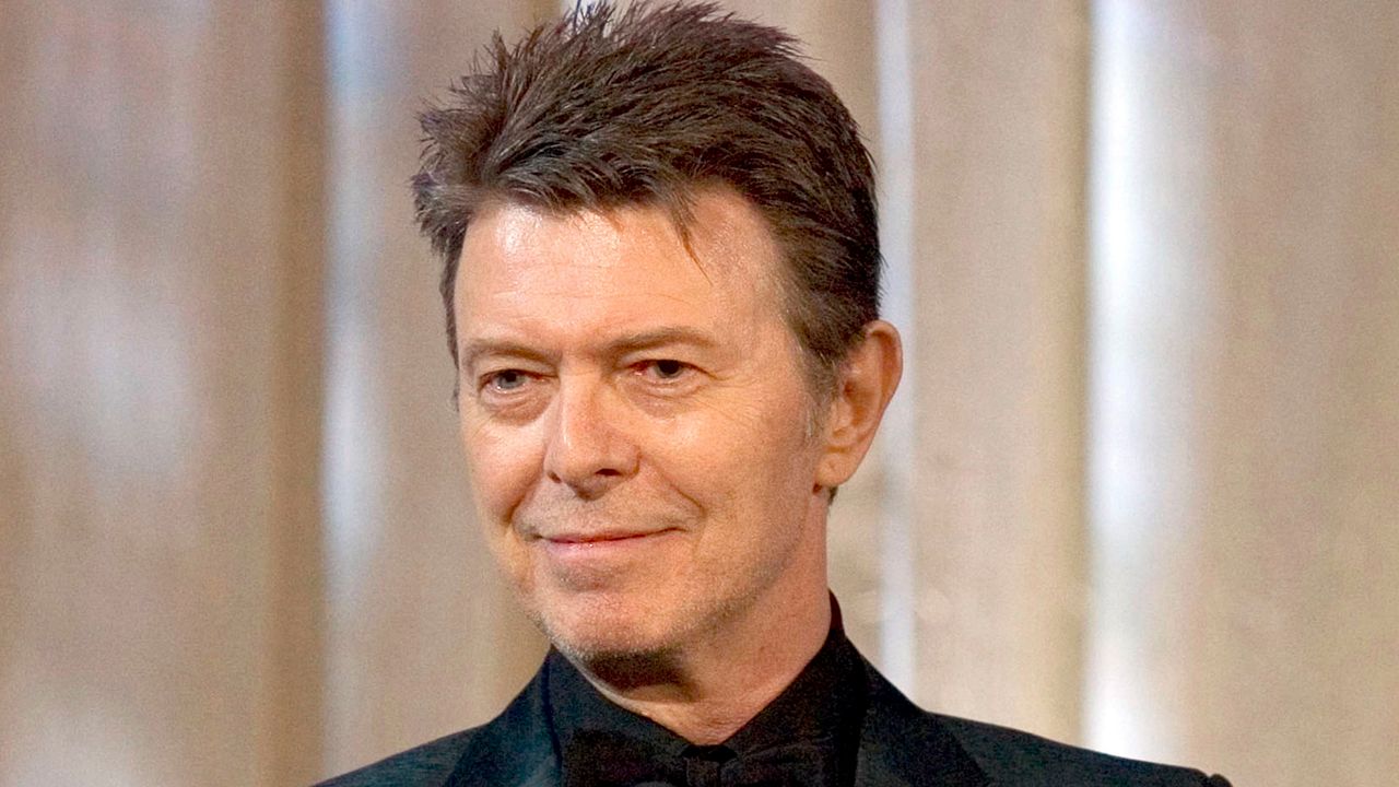 In this June 5, 2007, file photo, singer David Bowie accepts the lifetime achievement award at the 11th Annual Webby Awards in New York. (AP Photo/Stephen Chernin)