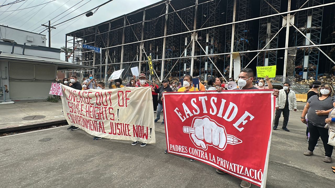 Emotional 9-year-old among Boyle Heights protesters demanding warehouse closure