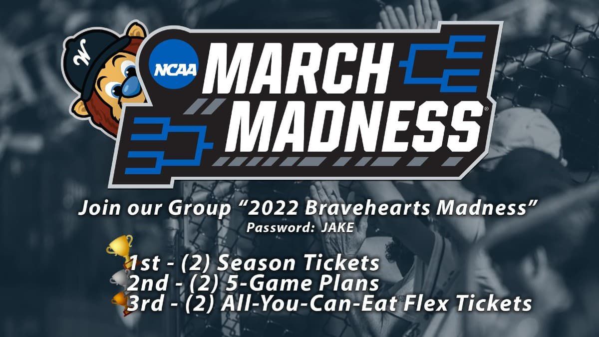 The Worcester Bravehearts are running a March Madness bracket contest for fans to win a grand prize of season tickets. 