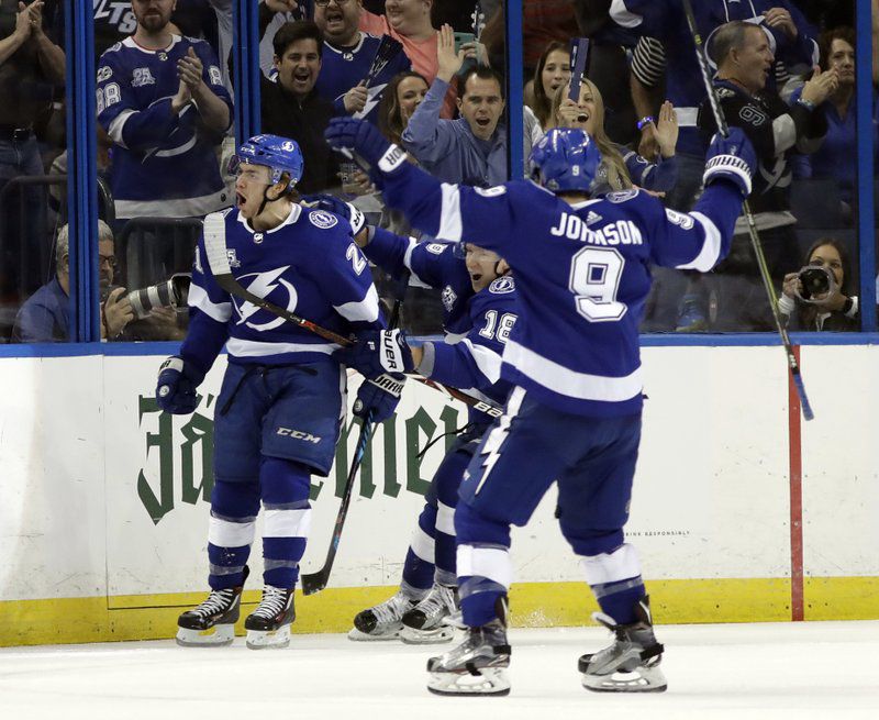 Alex Killorn scored twice during a four-goal second period, helping the top seed in the Eastern Conference beat the Devils 5-3 on Saturday in Game 2 of the best-of-seven series.  