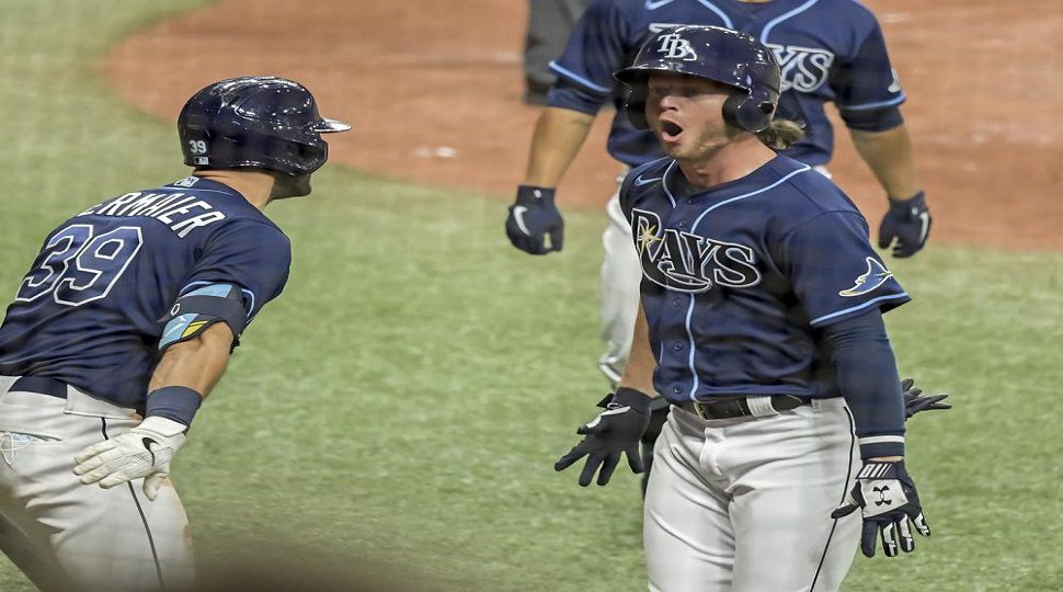 St. Petersburg, FL. USA; Tampa Bay Rays right fielder Brett