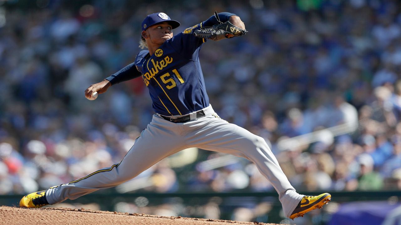 Brewers All Star Pitcher FREDDY PERALTA Signed 16x20 Photo #8 AUTO -- JSA