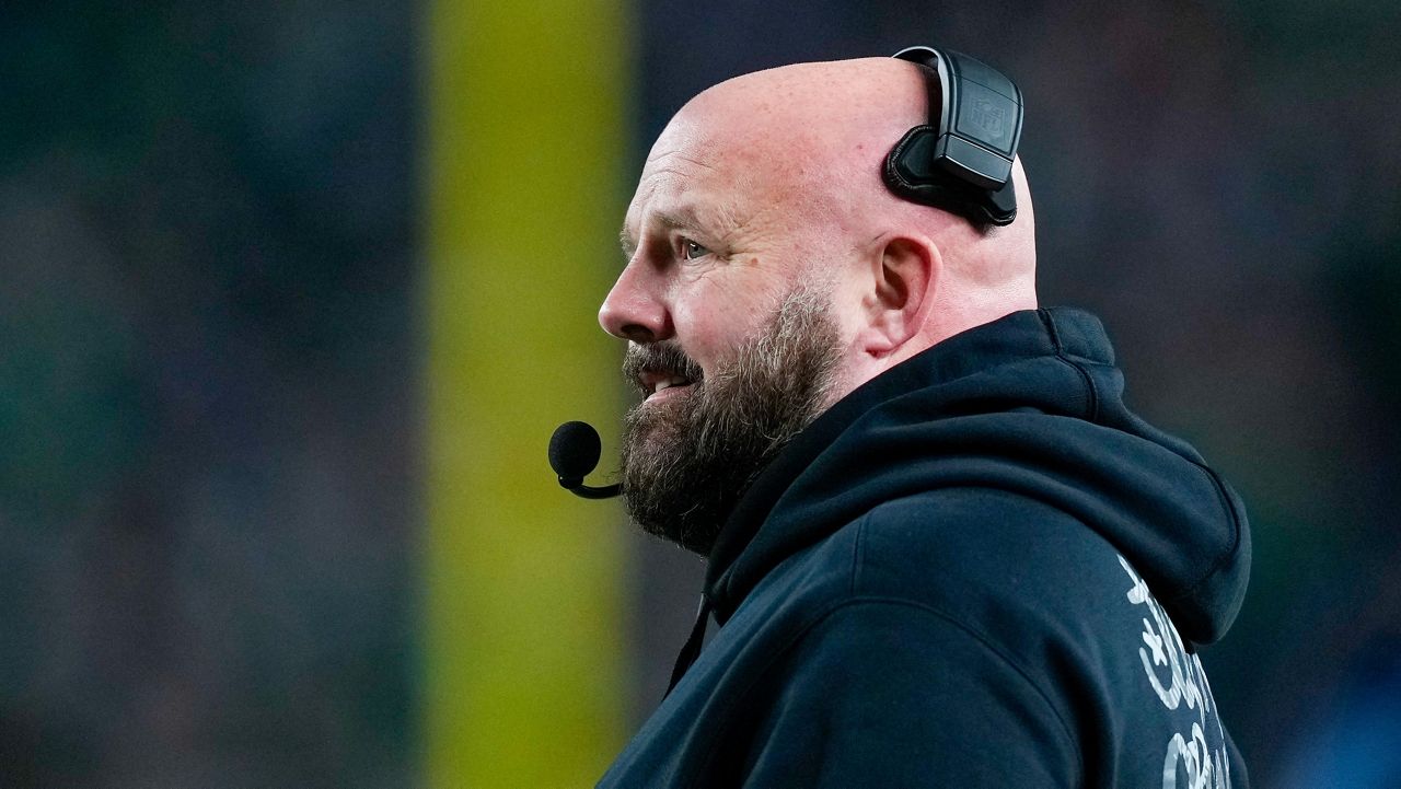 Brian Daboll watches during a game against the Philadelphia Eagles on Monday, Dec. 25, 2023 in Philadelphia.