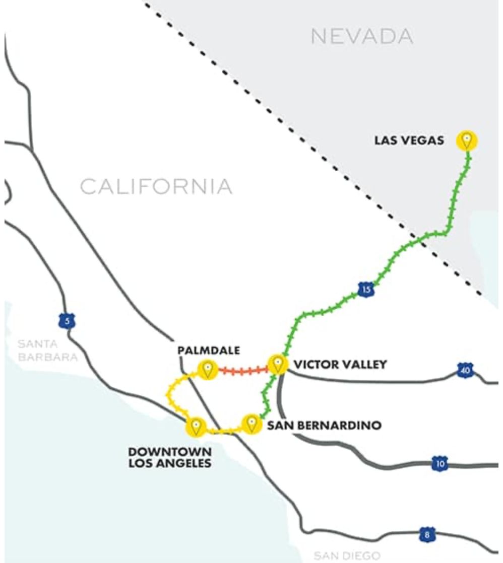 Official Route Map of the Las Vegas Monorail