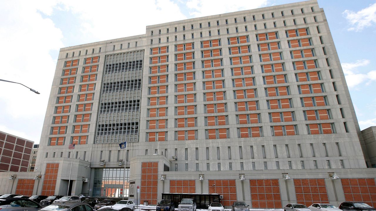 This Jan. 8, 2017 file photo shows the Metropolitan Detention Center (MDC) in the Brooklyn borough of New York. (AP Photo/Kathy Willens, File)
