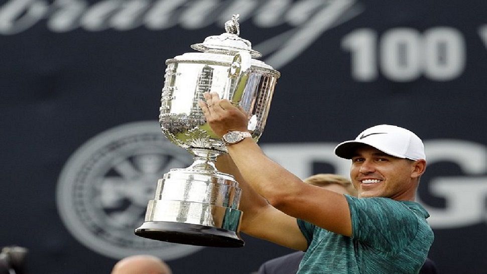 Brooks Koepka becomes only the fifth player to win the U.S. Open and PGA Championship in the same year.