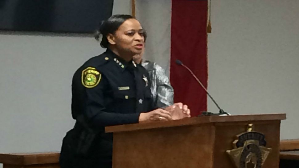 Marian Brown was sworn in as interim Dallas County sheriff. (Source: Dallas County Sheriff's Dept./Facebook)