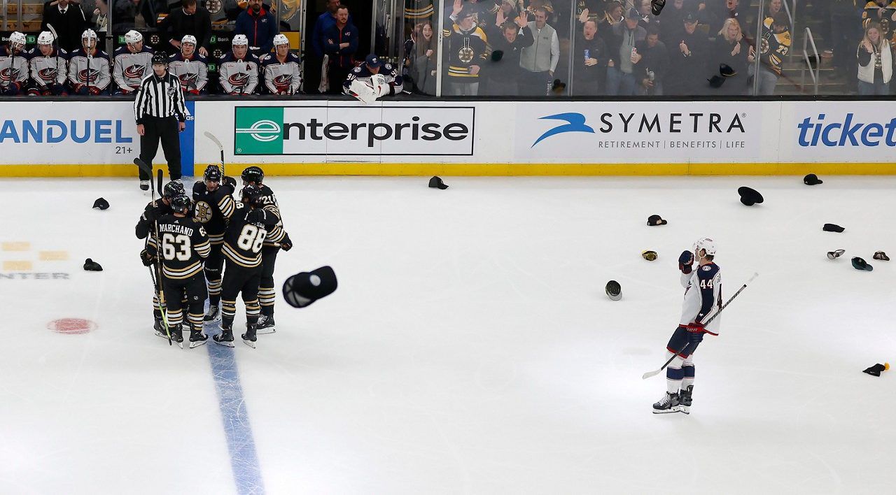 Bruins hats store designed by players